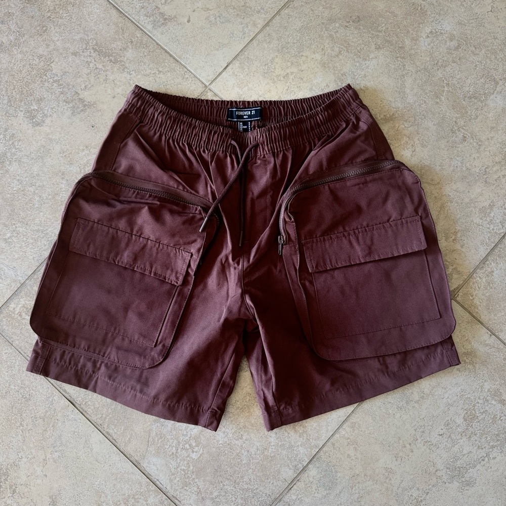 Forever 21 Dark Brown Cargo Shorts